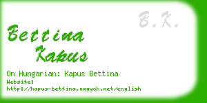 bettina kapus business card